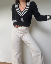 Charger l'image dans la galerie, Pull col V Ralph Lauren brodé "RLL" - XS/S