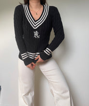 Charger l'image dans la galerie, Pull col V Ralph Lauren brodé "RLL" - XS/S