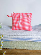 Charger l'image dans la galerie, Trousse Polo vichy upcyclée