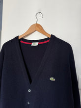 Upload image to gallery, Gilet Lacoste bleu marine en grosse maille - XL