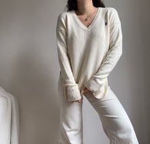Charger l'image dans la galerie, Pull col V Ralph Lauren en grosse maille - S
