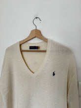 Charger l'image dans la galerie, Pull col V Ralph Lauren en grosse maille - S