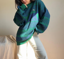 Upload image to gallery, Pull Lacoste en grosse maille fabriqué en France des années 80' - XL