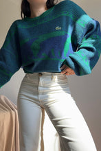 Upload image to gallery, Pull Lacoste en grosse maille fabriqué en France des années 80' - XL