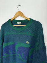 Upload image to gallery, Pull Lacoste en grosse maille fabriqué en France des années 80' - XL
