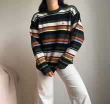 Upload image to gallery, Pull Lacoste à rayures en pure laine - L