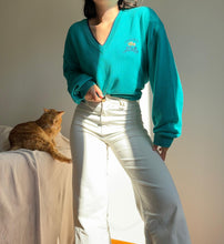 Charger l'image dans la galerie, Pull col V Lacoste collection "Yachting" des années 80' - XL