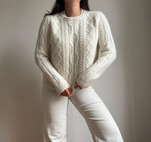Charger l'image dans la galerie, Pull Lacoste à la maille tressée en laine & alpaga - M