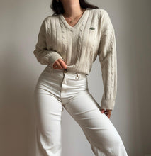Upload image to gallery, Pull col V Lacoste fabriqué en France des années 80' - L