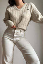 Upload image to gallery, Pull col V Lacoste fabriqué en France des années 80' - L