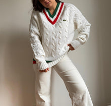 Charger l'image dans la galerie, Pull Lacoste Izod à la maille torsadée des années 70' - M