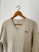 Upload image to gallery, Pull col V Lacoste fabriqué en France des années 80' - L