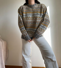Charger l'image dans la galerie, Pull Lacoste en grosse maille à motifs fabriqué des années 80' - M
