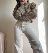 Charger l'image dans la galerie, Pull Lacoste en grosse maille à motifs fabriqué des années 80' - M