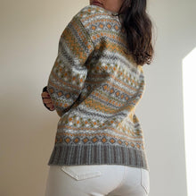 Charger l'image dans la galerie, Pull Lacoste en grosse maille à motifs fabriqué des années 80' - M