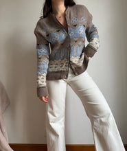 Upload image to gallery, Gilet Lacoste à motifs fabriqué en France des années 80 - M