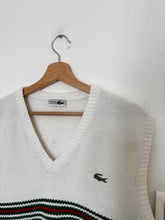 Upload image to gallery, Pull col V sans manche Lacoste fabriqué dans les années 80' - S