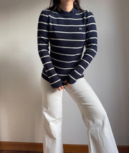 Charger l'image dans la galerie, Pull Lacoste style marinière en grosse maille - S