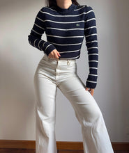 Charger l'image dans la galerie, Pull Lacoste style marinière en grosse maille - S