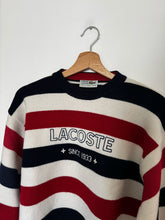 Charger l'image dans la galerie, Pull Lacoste brodé à rayures des années 80' - M