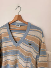 Charger l'image dans la galerie, Pull col V Lacoste fabriqué en France des années 80 - M