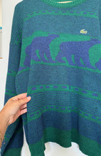 Upload image to gallery, Pull Lacoste en grosse maille fabriqué en France des années 80' - XL