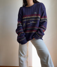 Charger l'image dans la galerie, Pull Lacoste broderie golfeurs des années 80' fabriqué en France - XL