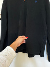 Upload image to gallery, Pull half zip Ralph Lauren en coton noir - M