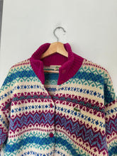 Upload image to gallery, Gilet Lacoste à motifs en pure laine vierge des années 80' - M