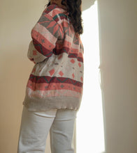 Charger l'image dans la galerie, Pull Lacoste en grosse maille à motifs fabriqué en France des années 80’ - XL