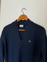 Charger l&#39;image dans la galerie, Pull half zip Lacoste à la maille côtelée - L

