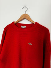Charger l&#39;image dans la galerie, Pull Lacoste en grosse maille fabriqué en France des années 80&#39; - L
