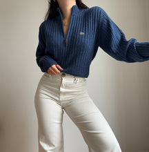 Charger l&#39;image dans la galerie, Pull half zip Lacoste à la maille côtelée - L
