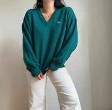 Upload image to gallery, Pull col V Lacoste en laine made in France des années 80’ - L
