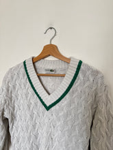 Upload image to gallery, Pull col V Lacoste des années 80&#39; fabriqué en France - S
