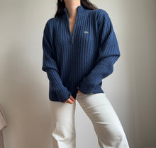 Charger l&#39;image dans la galerie, Pull half zip Lacoste à la maille côtelée - L
