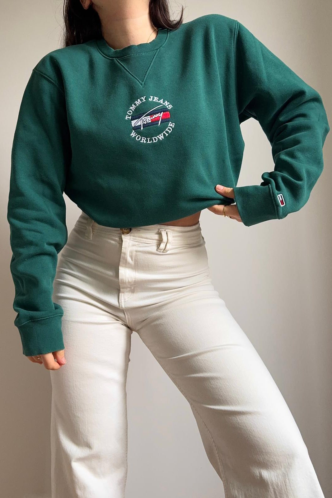 Sweat Tommy Hilfiger collection Jeans vert forêt - S