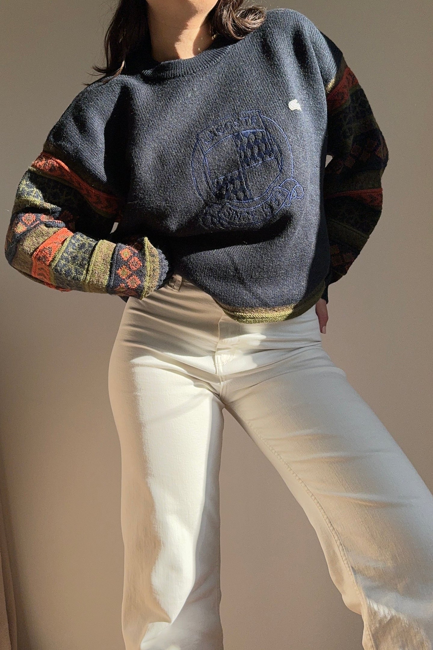 Pull Lacoste broderie blason des années 80’ - L