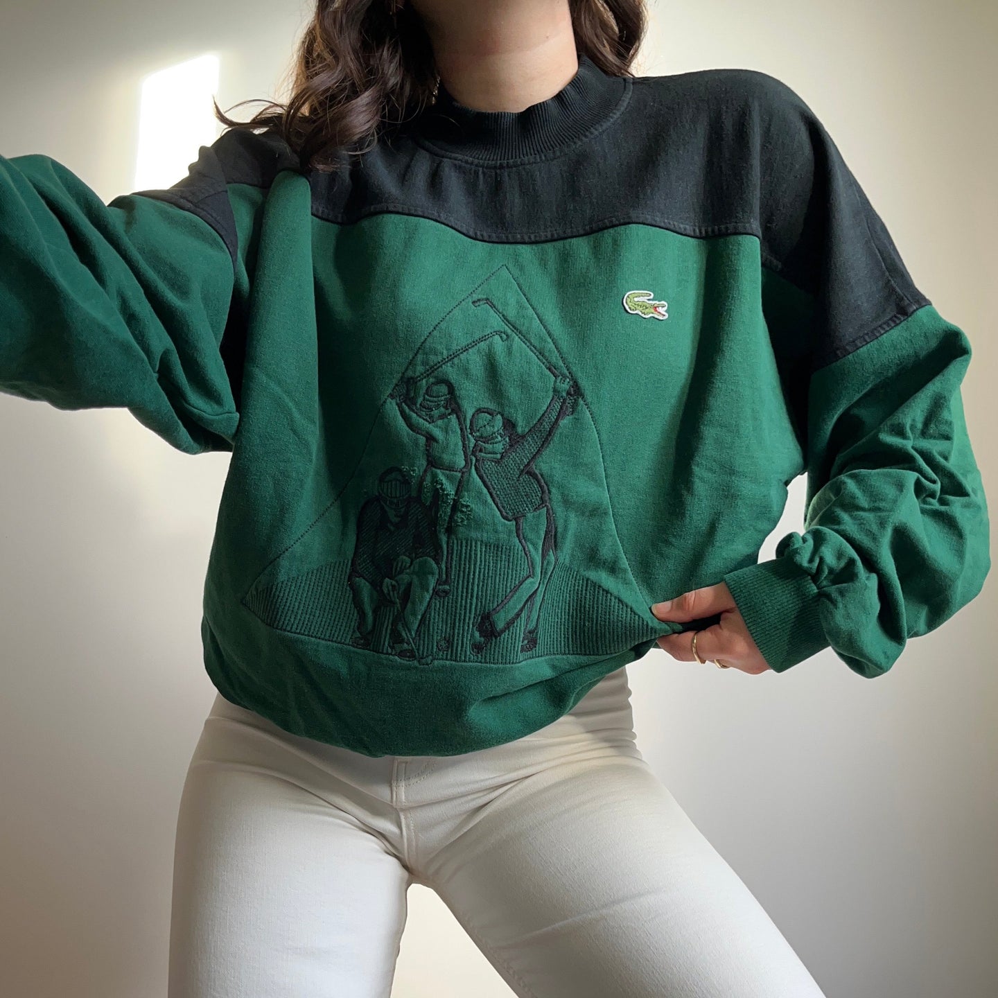 Pull Lacoste broderie golfeurs des années 80’ - L