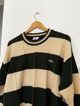 Upload image to gallery, Pull Lacoste vert forêt et beige des années 80’ - L
