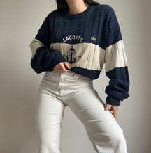 Upload image to gallery, Pull Lacoste collector brodé ancre marine des années 80&#39; - XL
