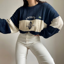 Upload image to gallery, Pull Lacoste collector brodé ancre marine des années 80&#39; - XL
