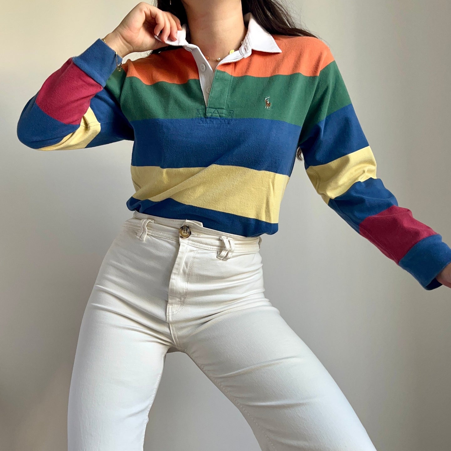 Polo Ralph Lauren à rayures multicolores - XS