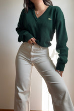 Charger l&#39;image dans la galerie, Pull col V Lacoste des années 80&#39; fabriqué en France - M
