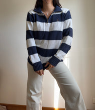 Charger l&#39;image dans la galerie, Pul half zip Ralph Lauren à rayures - S
