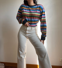 Charger l&#39;image dans la galerie, Pull Lacoste à rayures multicolores en coton - L
