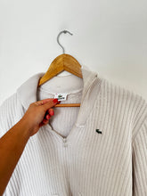 Charger l&#39;image dans la galerie, Pull half zip Lacoste maille côtelée - M
