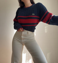 Charger l&#39;image dans la galerie, Pull Lacoste à la maille tressée des années 90&#39;s - XL
