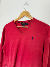 Charger l&#39;image dans la galerie, Pull col V Ralph Lauren en coton - S
