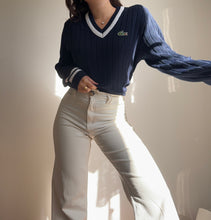 Charger l&#39;image dans la galerie, Pull col V fabriqué en France dans les années 80&#39;s - M
